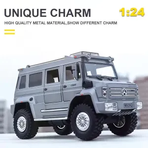 BIG SIZE MERCEDES-BENZ UNIMOG 1:24 DIECAST METAL PULLBACK TOY CAR WITH OPENABLE DOORS & LIGHT, MUSIC BOYS CAR FOR KIDS BEST TOYS GIFTS TOYS FOR KIDS [ COLOE AS PER STOCK ]