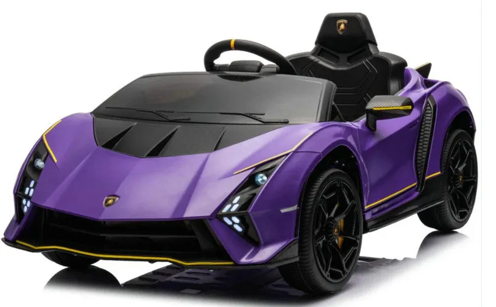 2025 Upgraded 12V Kids Licensed Lamborghini Aventador Autentica Ride On Car 1 Seater, LED Lights, Remote, 3-7kph