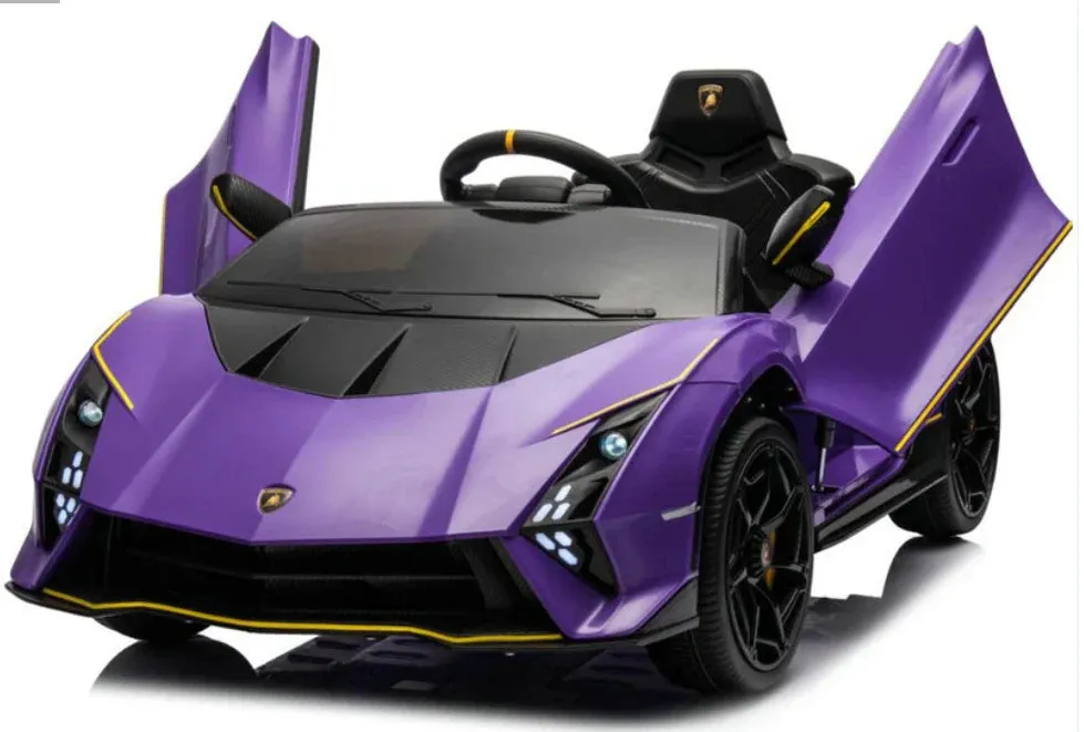 2025 Upgraded 12V Kids Licensed Lamborghini Aventador Autentica Ride On Car 1 Seater, LED Lights, Remote, 3-7kph