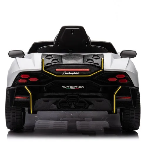 2025 Upgraded 12V Kids Licensed Lamborghini Aventador Autentica Ride On Car 1 Seater, LED Lights, Remote, 3-7kph