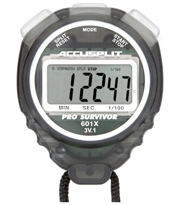 Accusplit Pro Survivor Stopwatch with Red Case