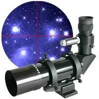 Antares 7x50 Right Angle Finderscope - Black w/Illuminated Red Dot