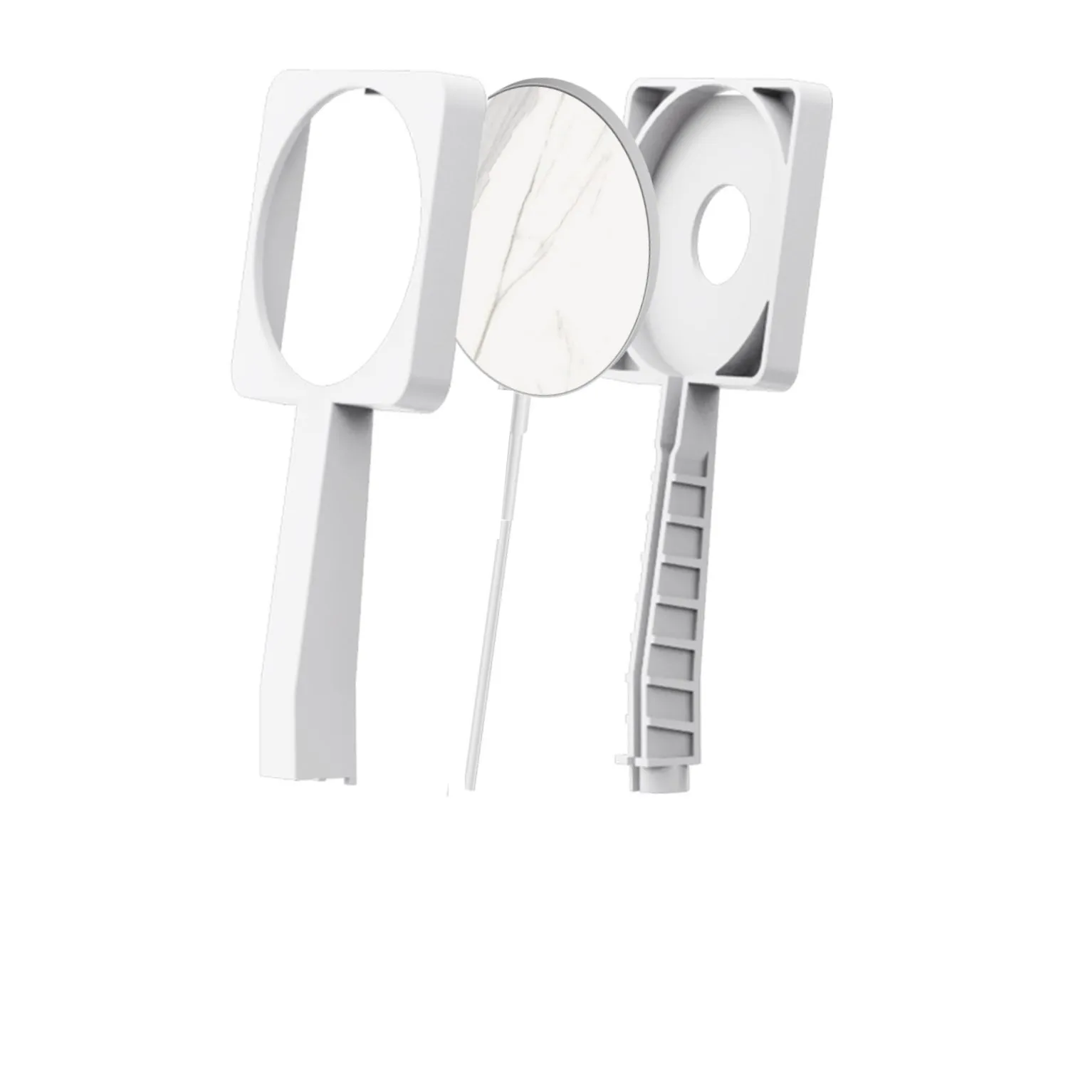 Apple MagSafe Compatible Magnetic Charger and Mount - White/White Marble