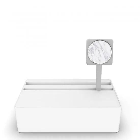 Apple MagSafe Compatible Magnetic Charger and Mount - White/White Marble