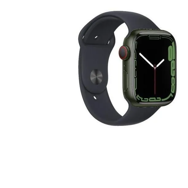 Apple Watch Series 7 (2021) GPS   Cellular 41 mm - Aluminium Green - Sport band Black