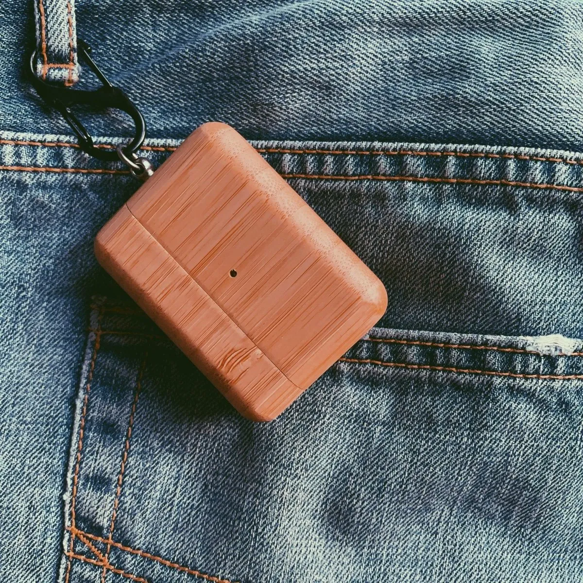 Bamboo AirPods Pro Case with Keychain