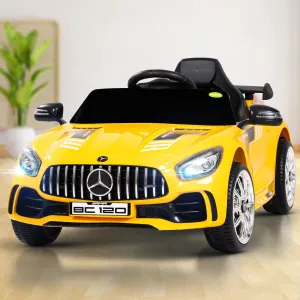 Baybee Spyder Rechargeable Battery Operated Car for Kids, Ride on Toy Kids Car with Music, USB, Safety Belt | Baby Big Electric Car | Battery Car for Kids to Drive 2 to 5 Years Boy Girl (Yellow)