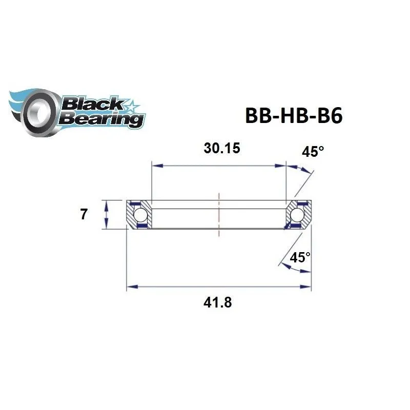 Blackbearing B6 30.15x41.8x7mm 45/45° Headset Bearing