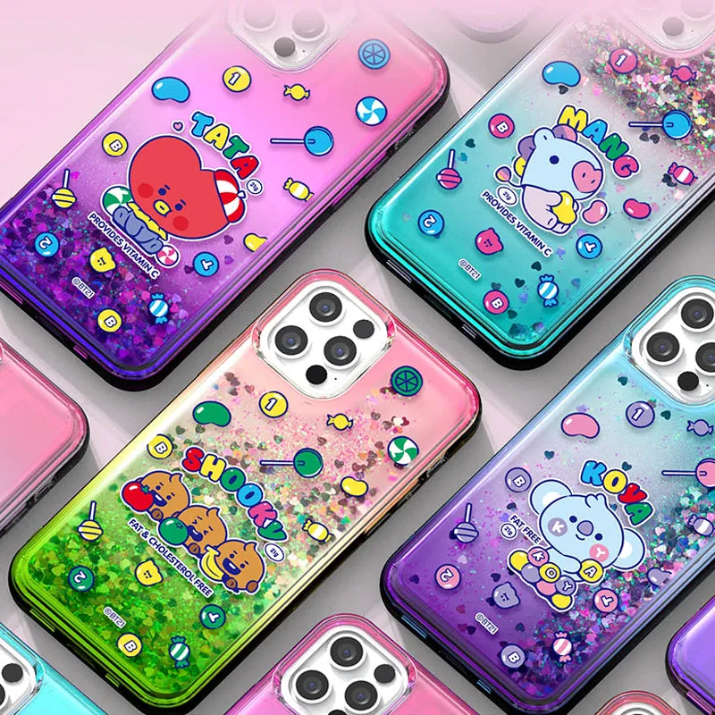 BT21 Jelly Candy Bling Aqua Case Cover