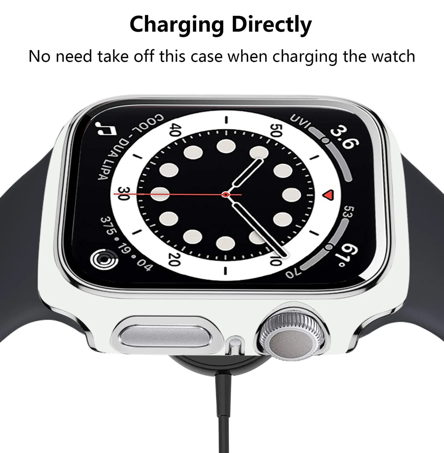 Bumper Case with Screen Protector for Apple Watch-White