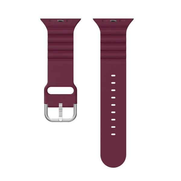 Burgundy Silicone Apple Watch Band 酒紅矽膠 Apple 錶帶