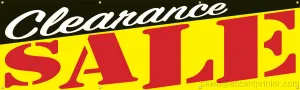 Clearance Sale Vinyl Display Banner with Grommets, 3'hx10'w, Full Color