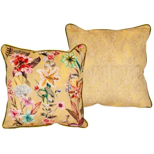 Cushion Romimex Yellow 45 x 45 x 12 cm