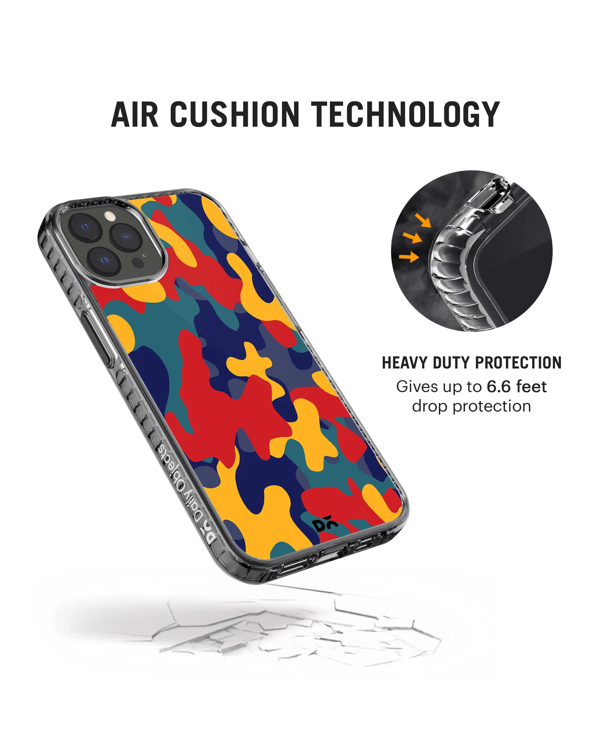 DailyObjects Color Block Camo Stride 2.0 Case Cover For iPhone 12 Pro