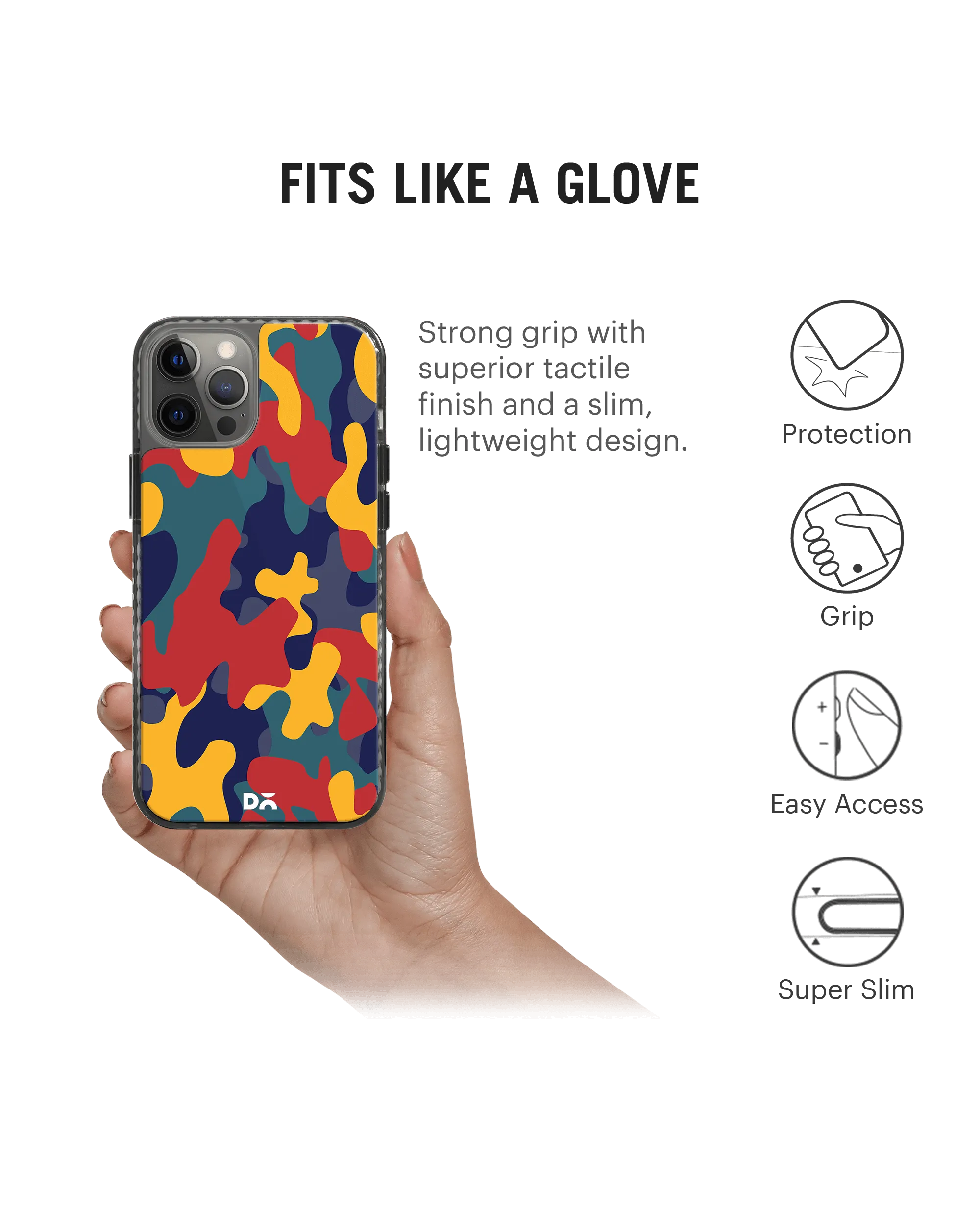 DailyObjects Color Block Camo Stride 2.0 Case Cover For iPhone 12 Pro