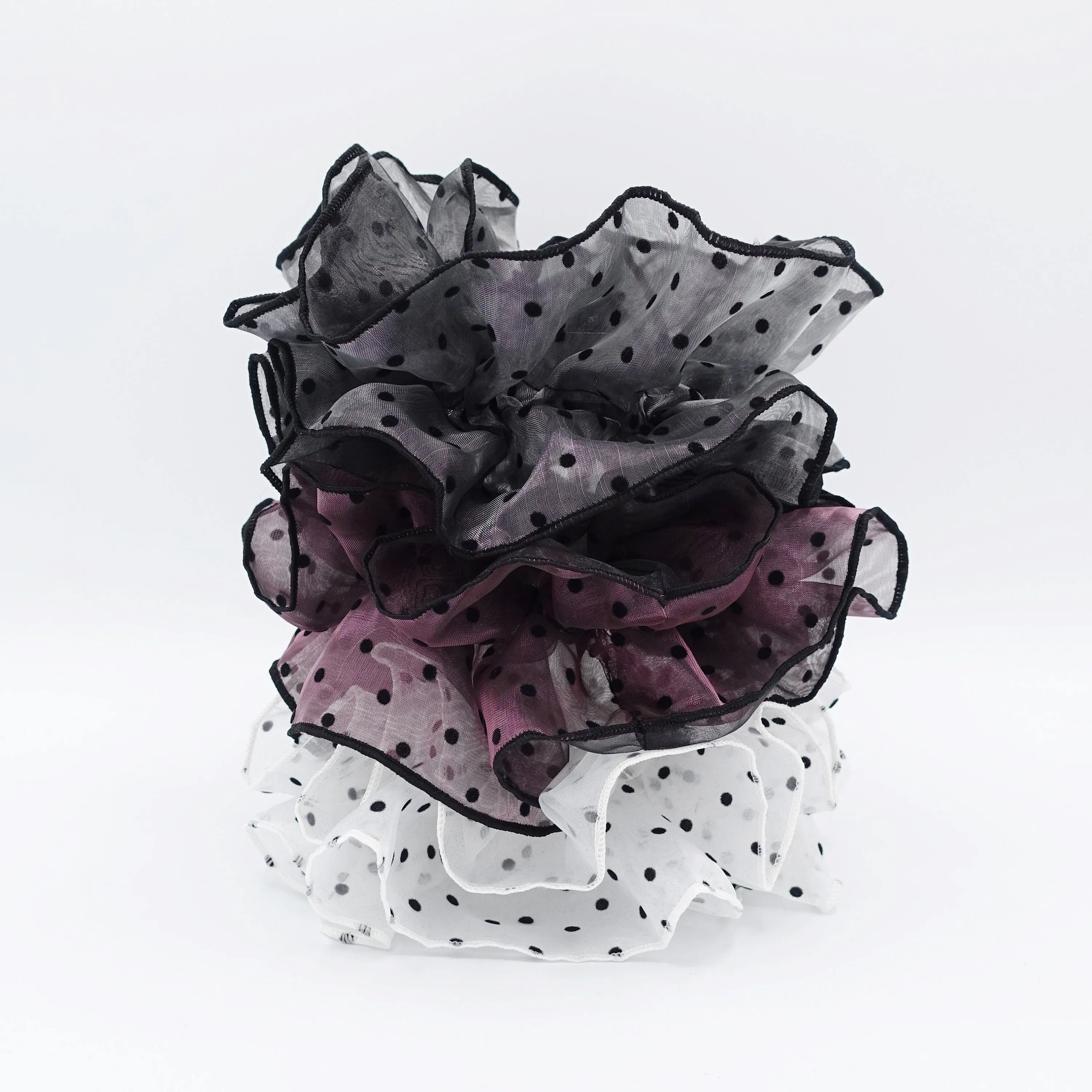 dot organza scrunchies double edge scrunchie