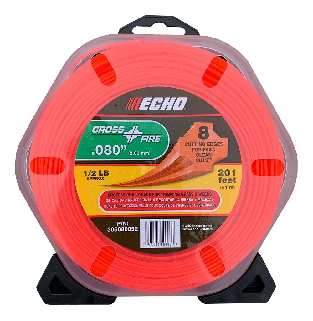 ECHO .080 Nylon Cross Fire Trimmer Line 1/2 lb Roll