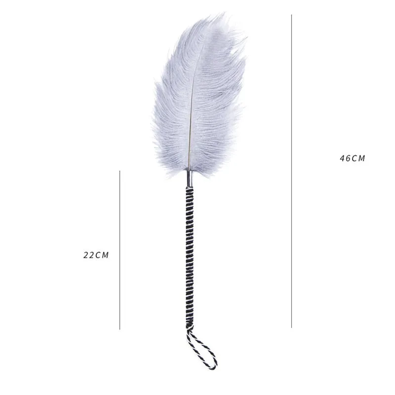 Erotic Feather Whip White Fetish Leather Spanking Paddle Flirt Sex Whip