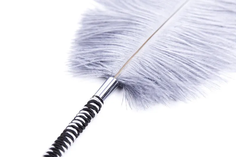 Erotic Feather Whip White Fetish Leather Spanking Paddle Flirt Sex Whip