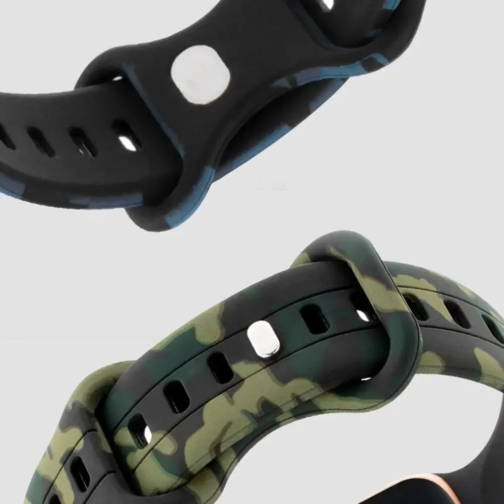 For Apple Watch Band Ultra 8 SE 7 6 5 Silicone Strap iWatch 49mm 40mm 45mm 41mm 42mm Camouflage pattern Wristband belt Bracelet