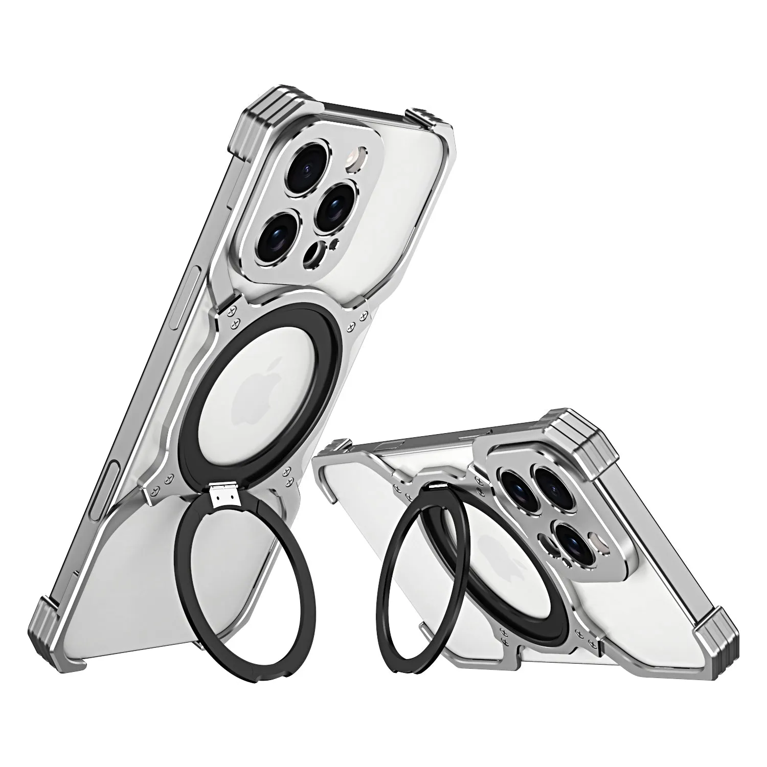 iy Bicolor MagSafe Pivot Ring Stand Case Cover with Lens Protector