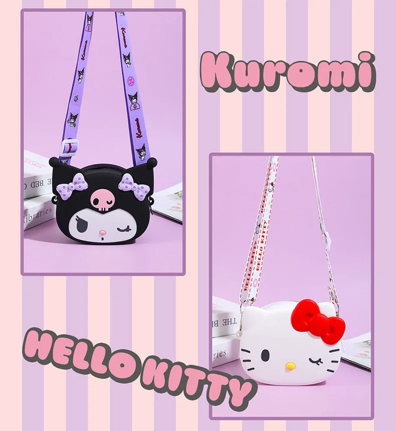 Japan Sanrio Silicone Shoulder Bag | Hello Kitty My Melody Kuromi Cinnamoroll Hangyodon  -  Kawaii Bag Birthday Girlfriend Children Gift