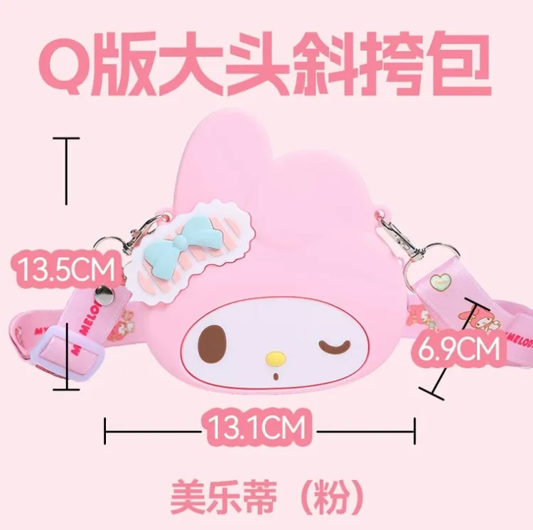 Japan Sanrio Silicone Shoulder Bag | Hello Kitty My Melody Kuromi Cinnamoroll Hangyodon  -  Kawaii Bag Birthday Girlfriend Children Gift