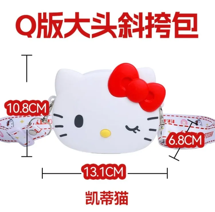 Japan Sanrio Silicone Shoulder Bag | Hello Kitty My Melody Kuromi Cinnamoroll Hangyodon  -  Kawaii Bag Birthday Girlfriend Children Gift