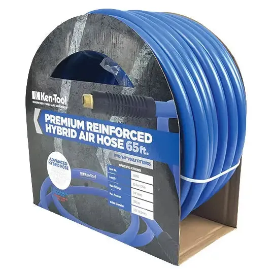 Ken-Tool 1/4" Premium Reinforced Hybrid Air Hoses (3/8" ID)