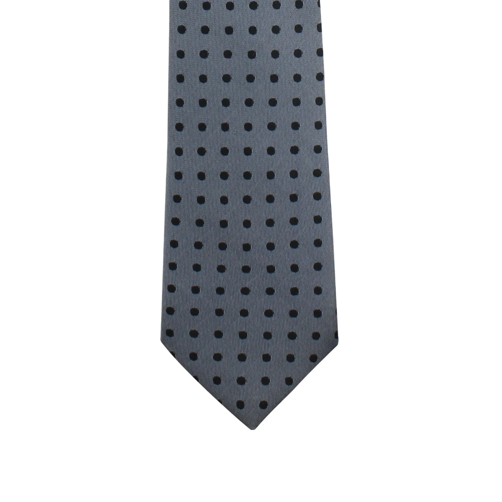 Kovove The Graceful Polka Dot Grey Necktie and Pocket Square Gift Box