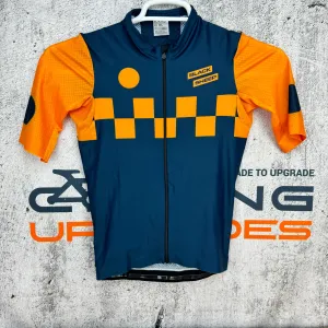 Light Use! Black Sheep Aero Men's Small Orange/Blue Short Sleeve Cycling Jersey