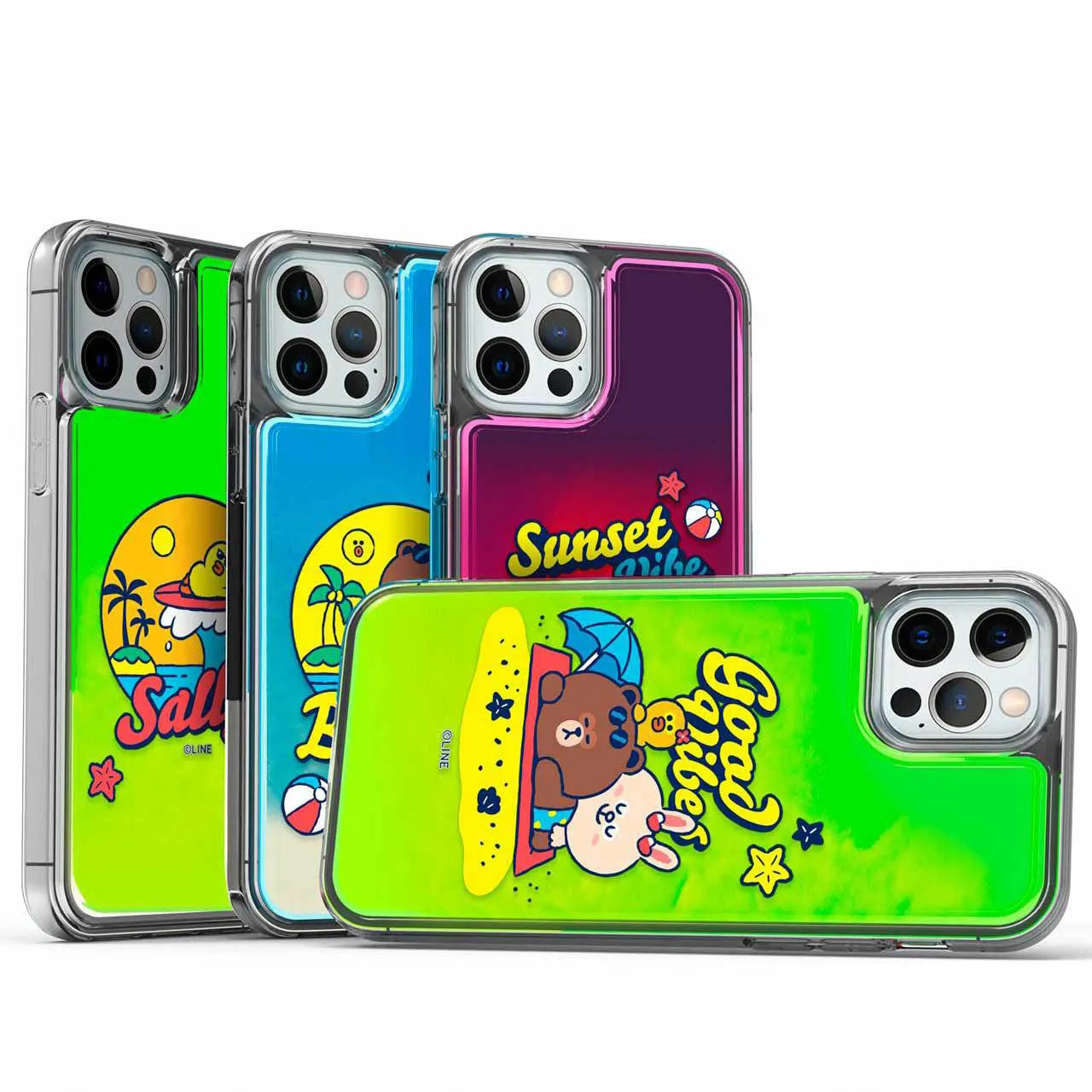 Line Friends Beach Neon Aqua Case Cover