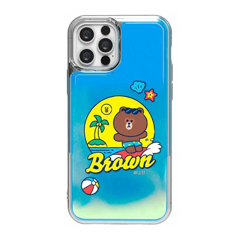 Line Friends Beach Neon Aqua Case Cover