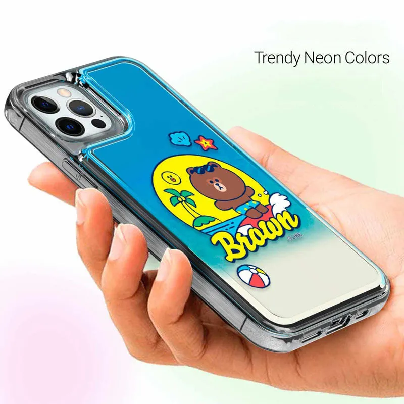 Line Friends Beach Neon Aqua Case Cover