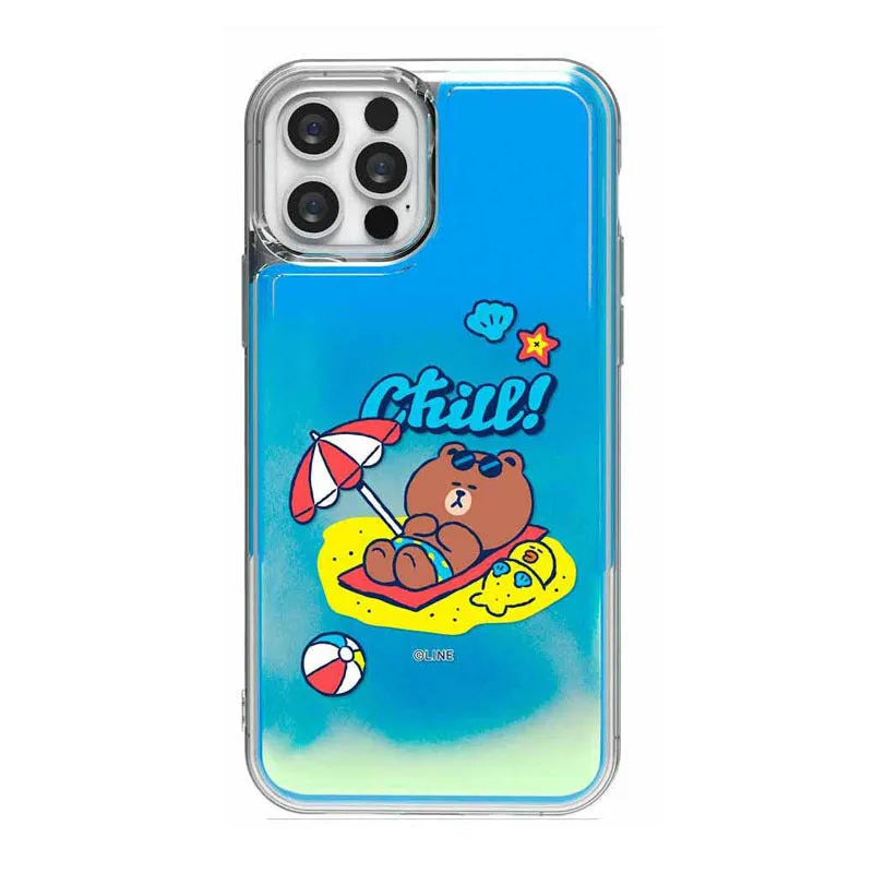 Line Friends Beach Neon Aqua Case Cover