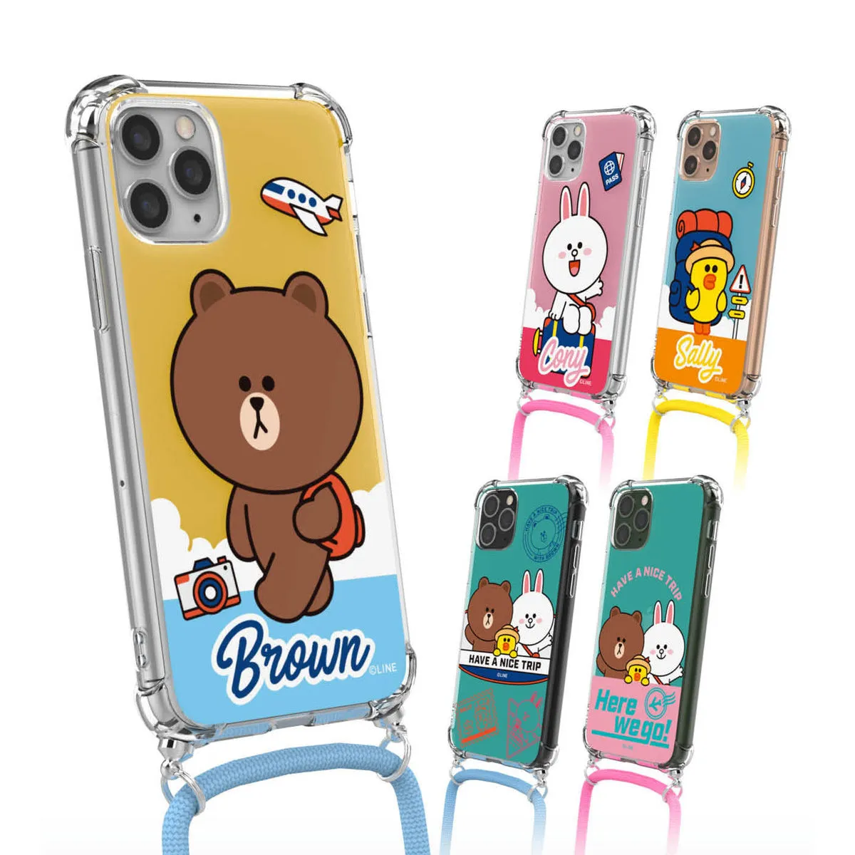 Line Friends Clear Air Cushion Reinforced Strap Case Cover