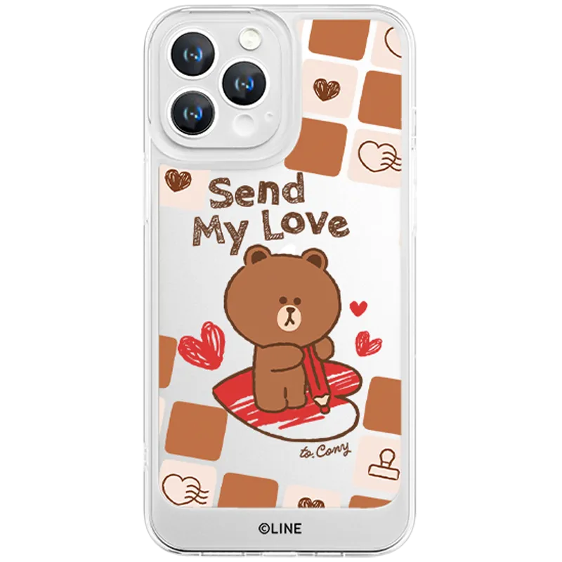 Line Friends Clear Shockproof Air Cushion Back Case Cover