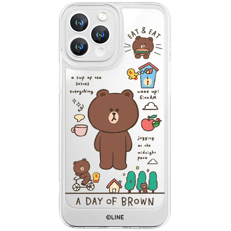 Line Friends Clear Shockproof Air Cushion Back Case Cover