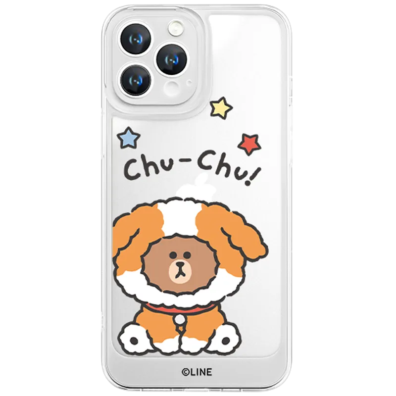 Line Friends Clear Shockproof Air Cushion Back Case Cover