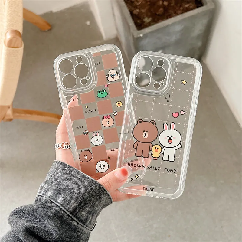 Line Friends Clear Shockproof Air Cushion Back Case Cover