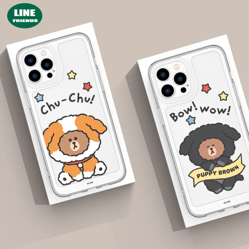 Line Friends Clear Shockproof Air Cushion Back Case Cover