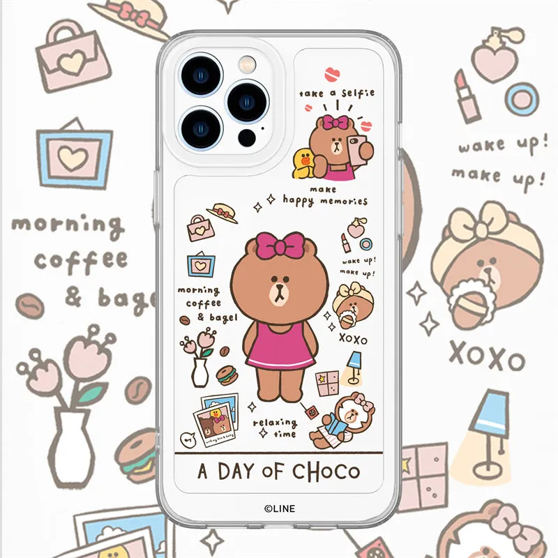 Line Friends Clear Shockproof Air Cushion Back Case Cover