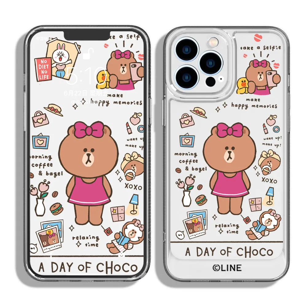 Line Friends Clear Shockproof Air Cushion Back Case Cover