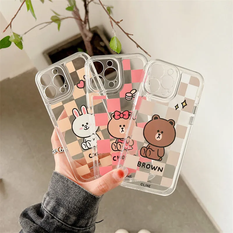 Line Friends Clear Shockproof Air Cushion Back Case Cover