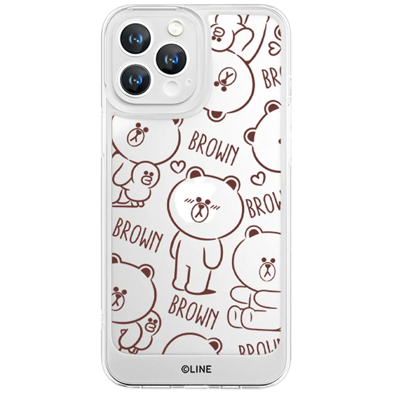 Line Friends Clear Shockproof Air Cushion Back Case Cover