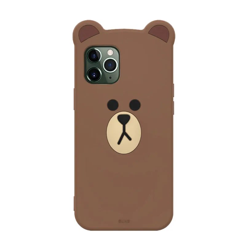 Line Friends Face Shockproof 3D Silicone Case Cover