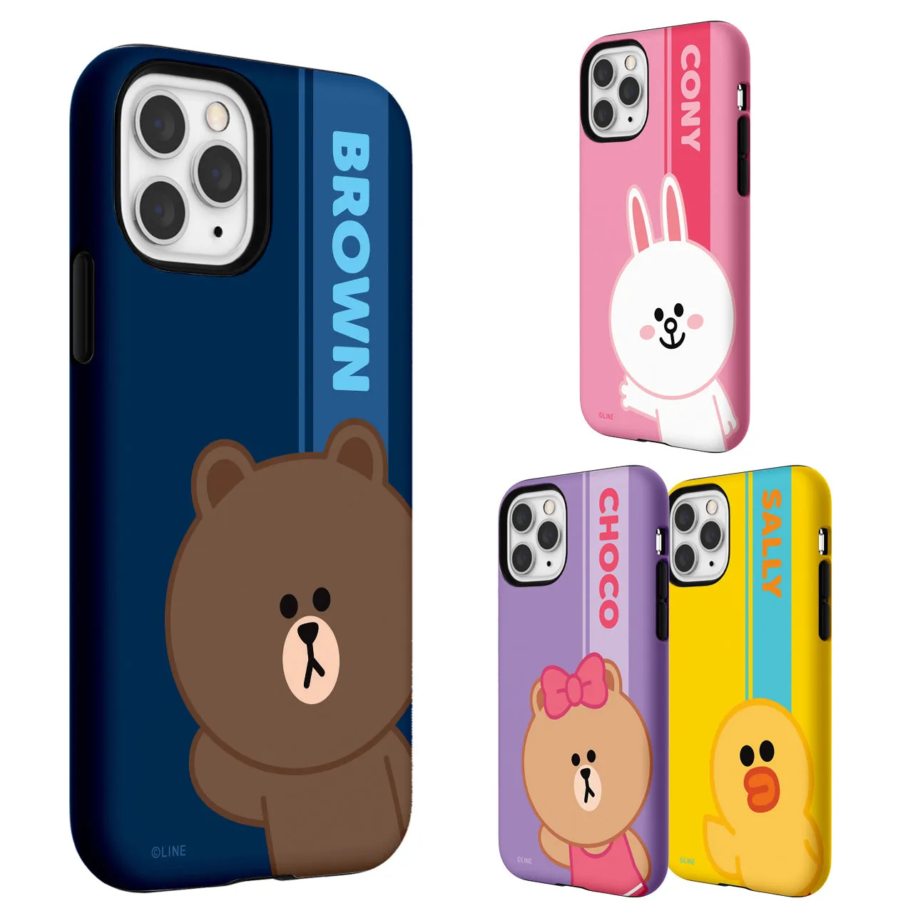 Line Friends Greeting Dual Layer TPU PC Shockproof Guard Up Combo Case Cover