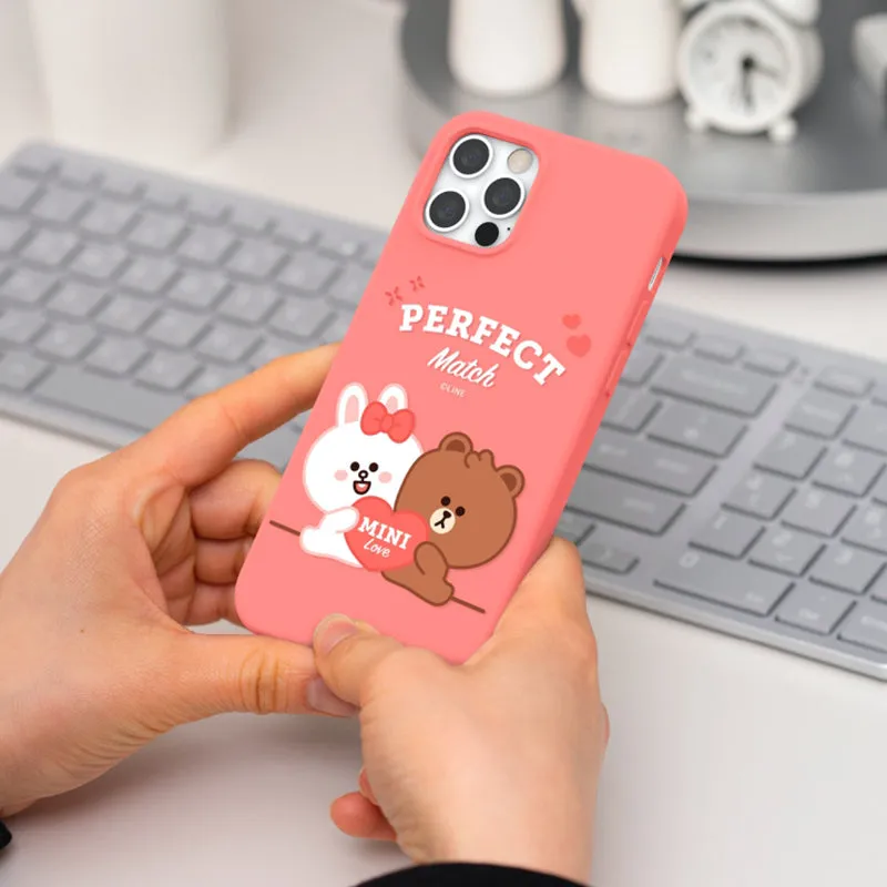 Line Friends Liquid Silicone Soft Color Jelly Back Case Cover