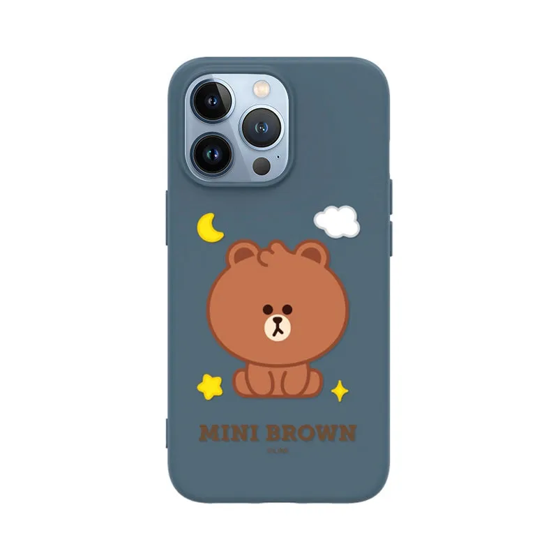 Line Friends Liquid Silicone Soft Color Jelly Back Case Cover