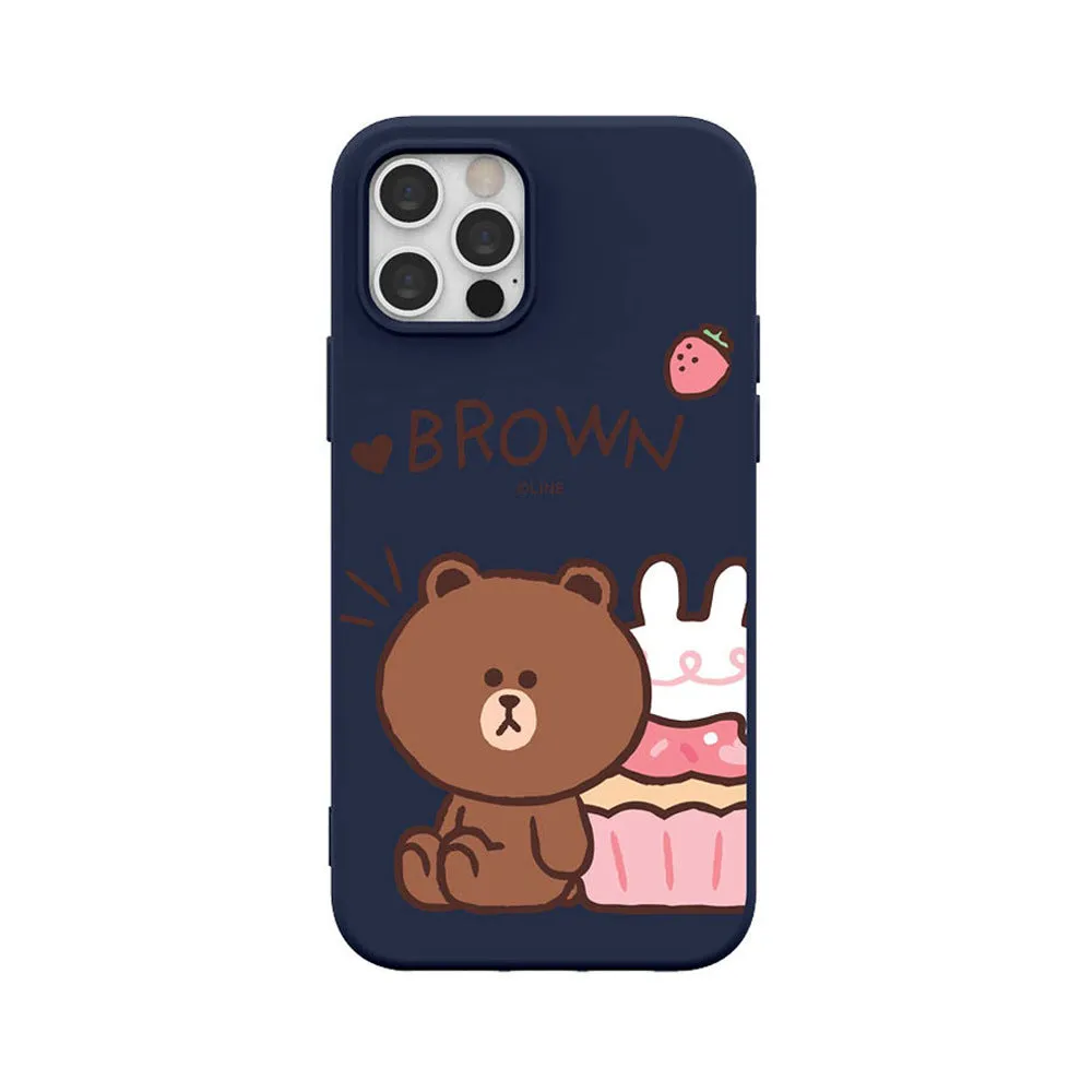 Line Friends Liquid Silicone Soft Color Jelly Back Case Cover